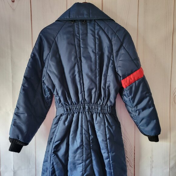 Vintage J C Penny Snowmobile Suit, Women’s M, Navy, One Piece zip closure EUC - Picture 7 of 14